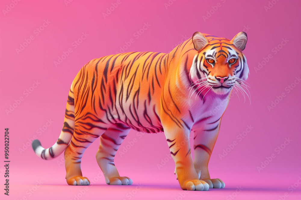 Fototapeta premium 3d animal game-style illustration isolated