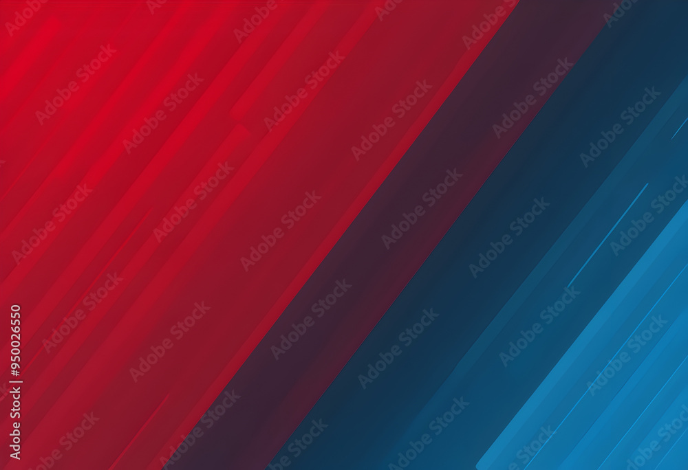 Obraz premium Red and Blue Vector Background with Diagonal Lines and Dark Navy Gradient
