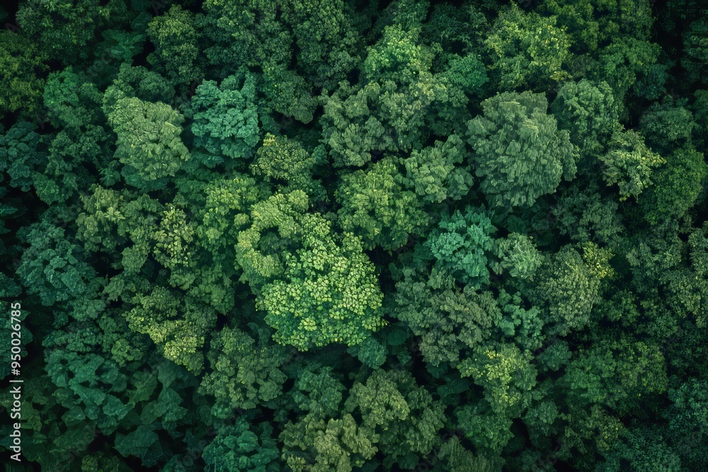 Aerial view of a lush summer forest with many fresh trees. Aerial view of a lush summer forest with many fresh trees.