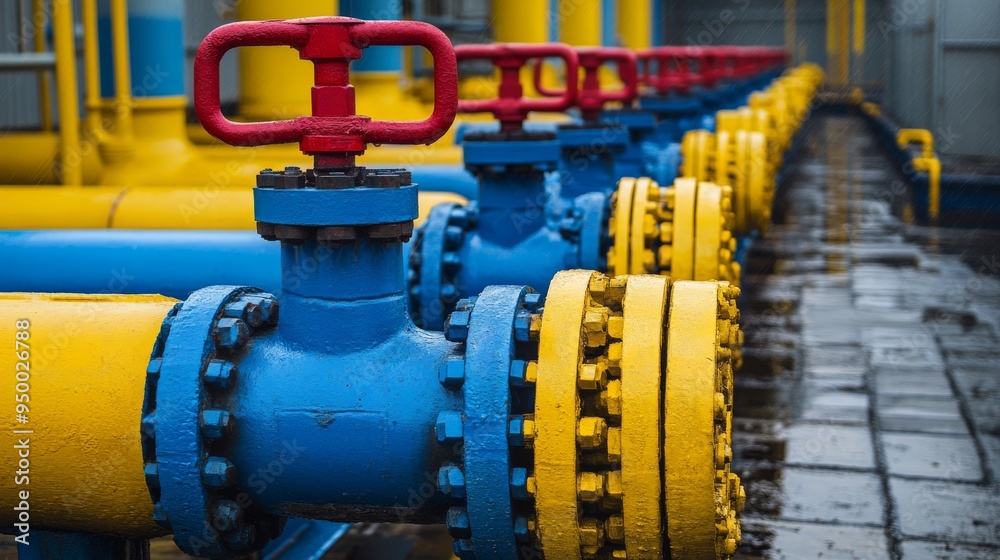 Pipelines and auxiliary equipment at gas pumping stations. Pipelines and auxiliary equipment at gas pumping stations.