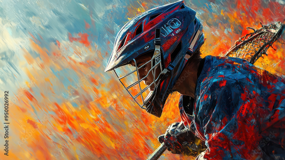 creative Lacrosse Player background wallpaper