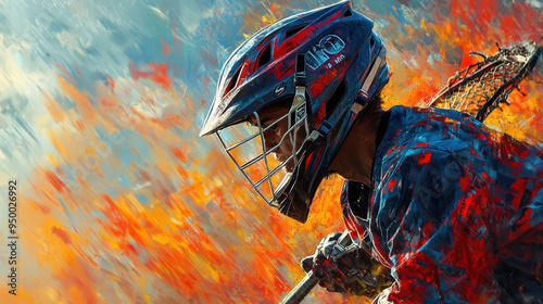Obraz na płótnie creative Lacrosse Player background wallpaper w salonie