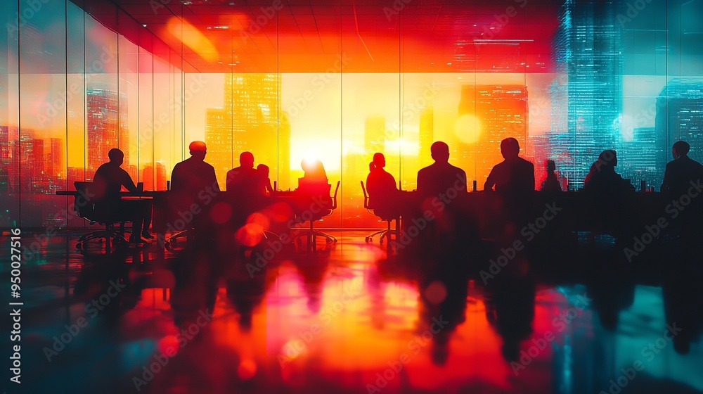 Meeting in Serenity: Blurry Figures Gather Around, Bathed in Atmospheric Green and Amber, Edge Definition Meets Cabincore - Meeting in Serenity: Blurry Figures Gather Around, Bathed in Atmospheric Green and Amber, Edge Definition Meets Cabincore -