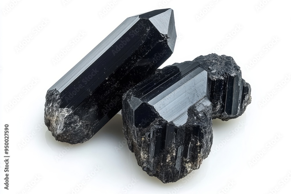 On a white background, spessartine on albite from Hunza Valley, Pakistan