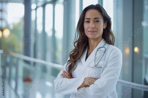 Portrait of a female doctor at the workplace Free Download Portrait of a female doctor at the workplace - GFXLoad