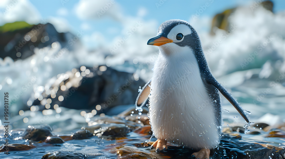 Fototapeta premium Cool Penguin Vibes