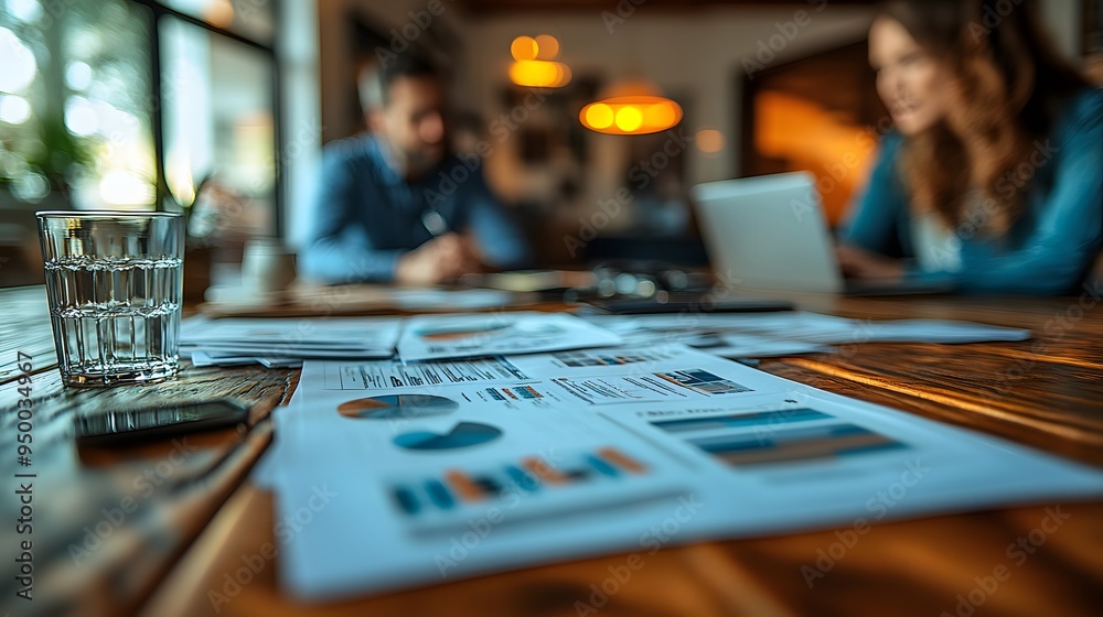 Lawyers and clients engaged in a discussion about real estate law, with legal documents and a laptop on the conference table. Lawyers and clients engaged in a discussion about real estate law, with legal documents and a laptop on the conference table.