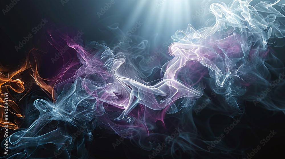 Fototapeta premium Dynamic Smoke and Fog with God Ray Effects