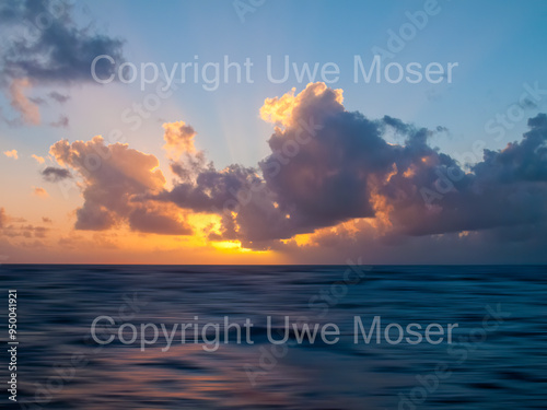 sunset seas and cloudscape ...