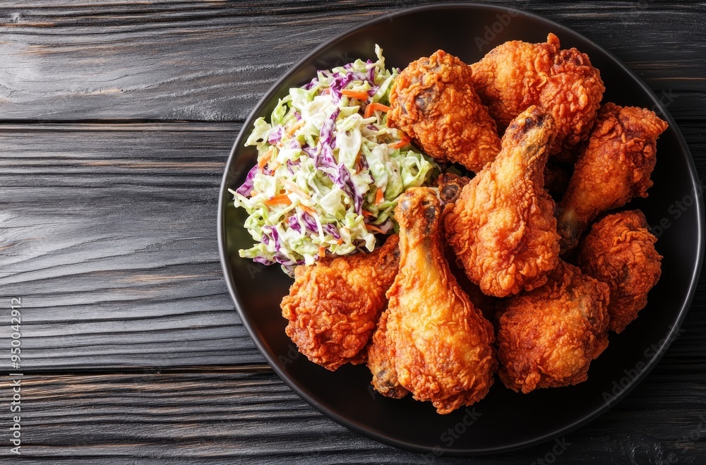 Crispy Fried Chicken with Coleslaw Crispy Fried Chicken with Coleslaw
