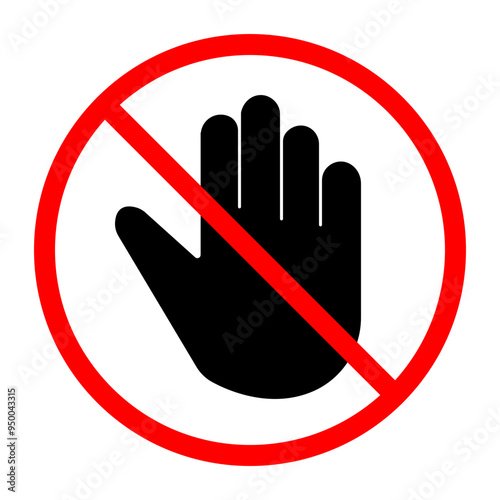 Dont Touch Icon, Simple Icon Vector Design, best used for presentation, application, web and banner