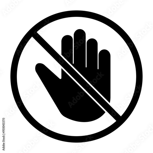 Dont Touch Icon, Simple Icon Vector Design, best used for presentation, application, web and banner
