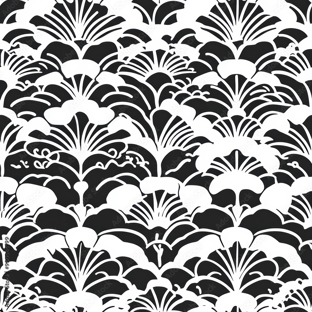 Japanese Floral Seamless Pattern Japanese Floral Seamless Pattern