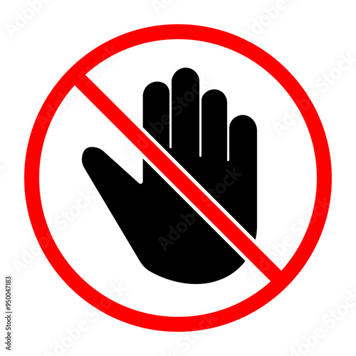 Dont Touch Icon, Simple Icon Vector Design, best used for presentation, application, web and banner