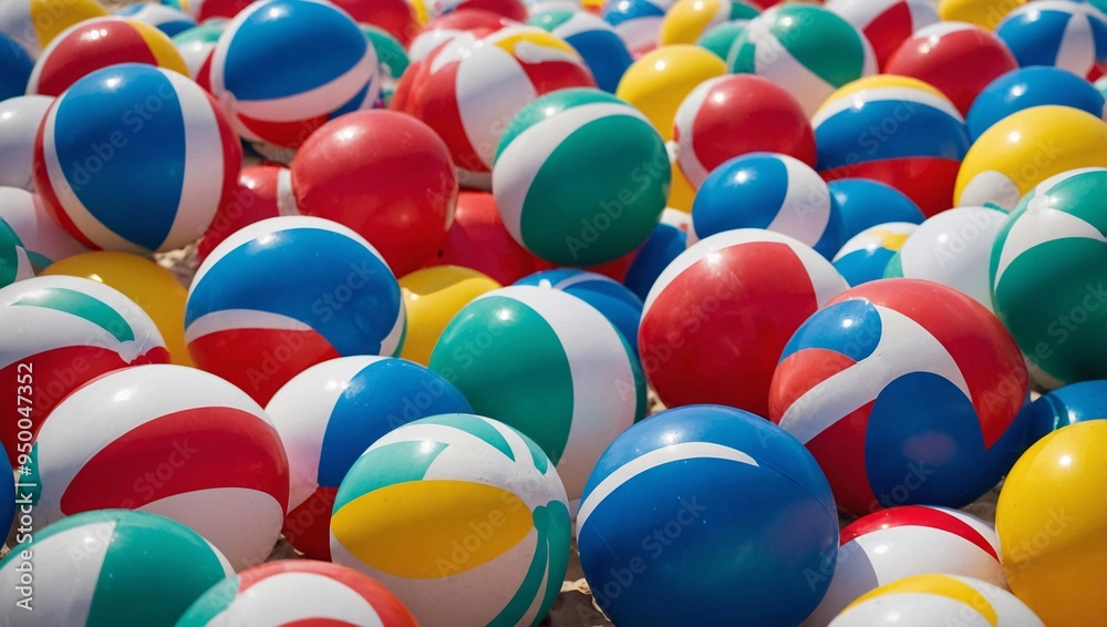 Brightly Colored Beach Balls on a White Background. Brightly Colored Beach Balls on a White Background.