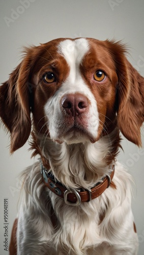 Brittany Spaniel clipart illustration designed with contemporary methods.