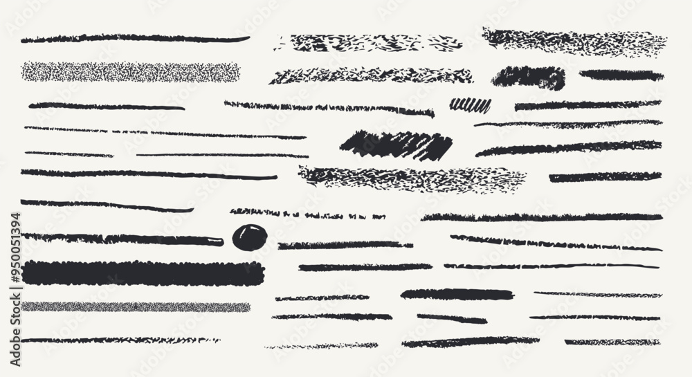 Grunge Textured Lines and Scribbles brushes vector stroke set Grunge Textured Lines and Scribbles brushes vector stroke set