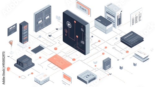 A flat image of an infographic that clearly outlines the process of data storage and retrieval within a computer s memory system The uses a clean