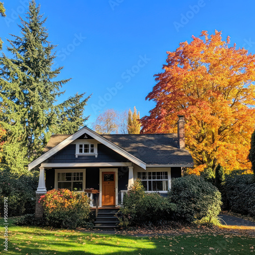 house in autumn