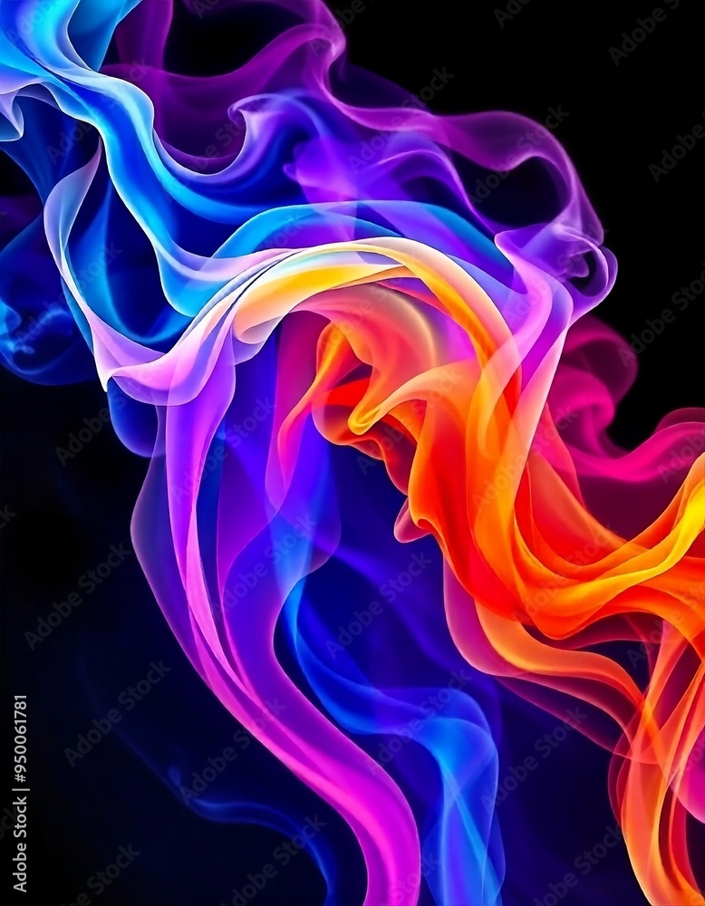 Picture vibrant swirls of colorful smoke gracefully intertwining, creating fluid, dreamlike patterns in the air. Picture vibrant swirls of colorful smoke gracefully intertwining, creating fluid, dreamlike patterns in the air.