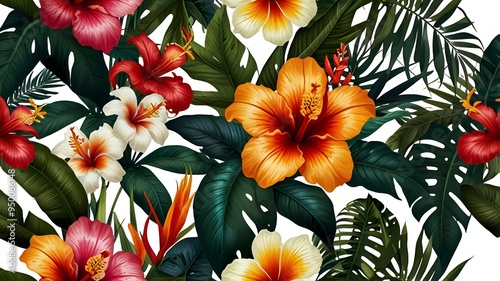 TROPICAL FLOWER BACKGROUND