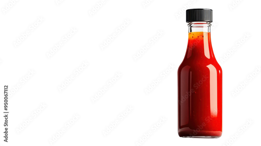Red plastic bottle with black cap on white background. Ideal for packaging, storage, or industrial use. High-quality image. Red plastic bottle with black cap on white background. Ideal for packaging, storage, or industrial use. High-quality image.