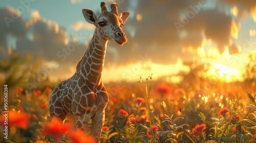 Graceful Giraffe Gazing at the Majestic Sky