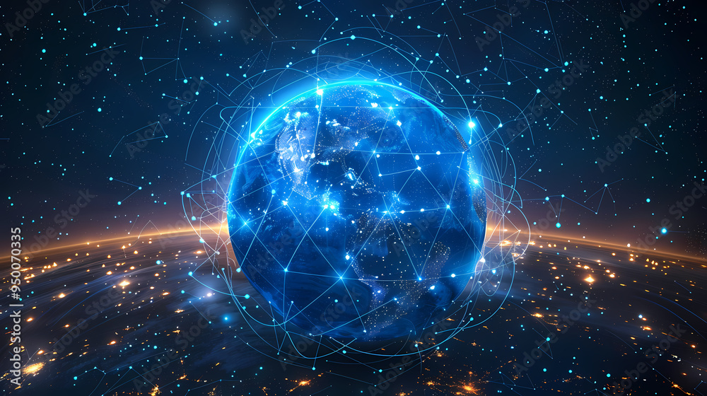 2d illustration world map abstract background.Global network connection. World map point and line composition concept of global business. 2d illustration world map abstract background.Global network connection. World map point and line composition concept of global business.