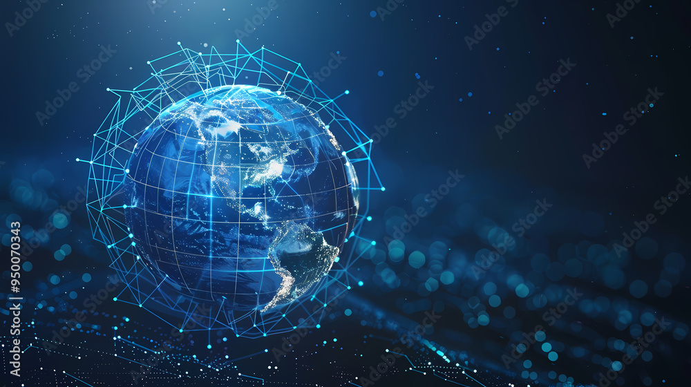 2d illustration world map abstract background.Global network connection. World map point and line composition concept of global business. 2d illustration world map abstract background.Global network connection. World map point and line composition concept of global business.