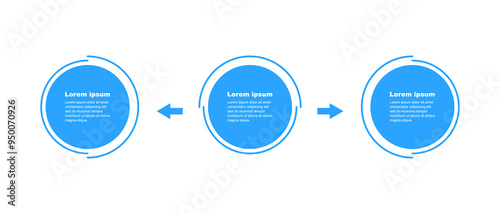 Business infographic template. 3 step chronology journey. Process diagram, Infographic elements vector illustration.