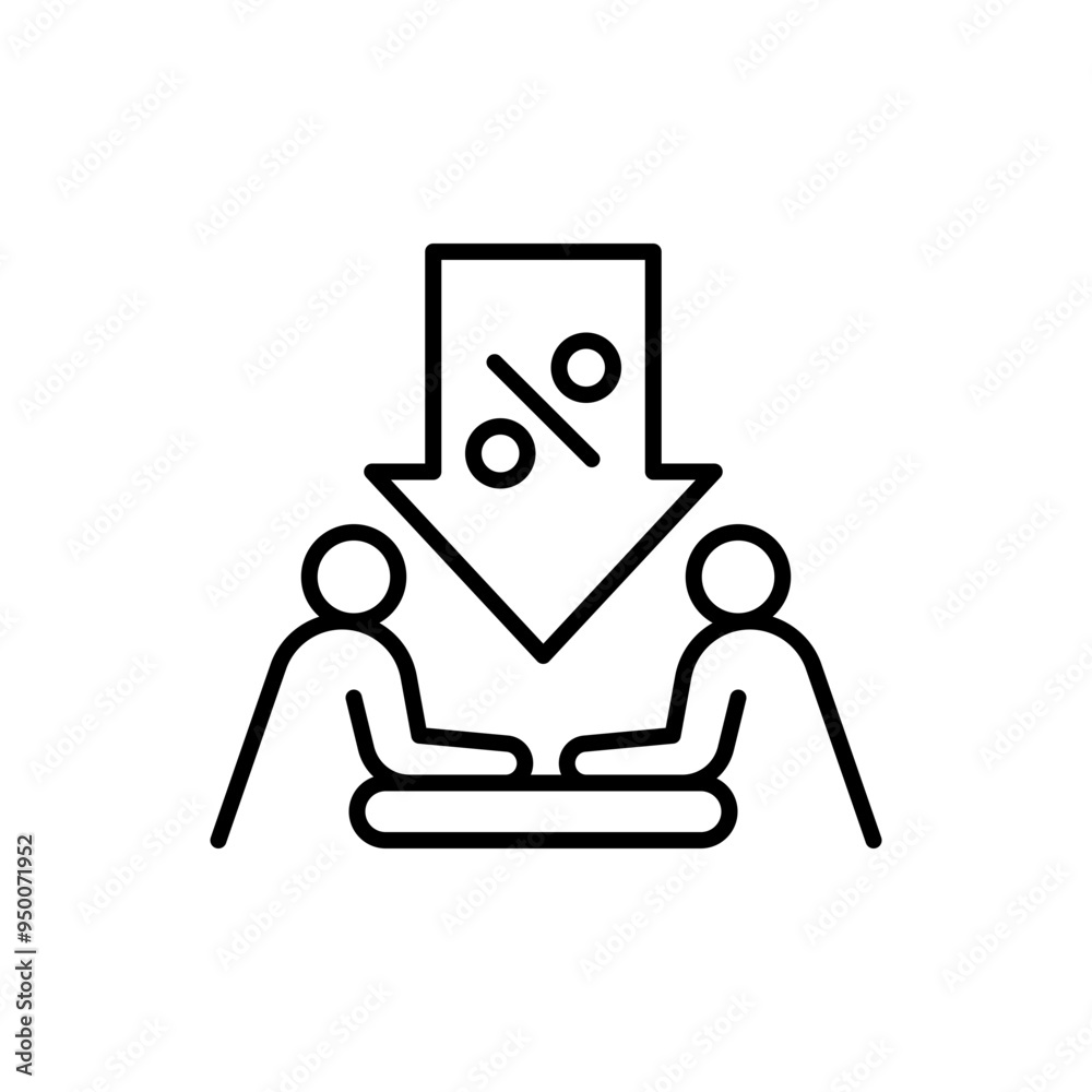 Negotiation outline icons, minimalist vector illustration ,simple transparent graphic element .Isolated on white background Negotiation outline icons, minimalist vector illustration ,simple transparent graphic element .Isolated on white background