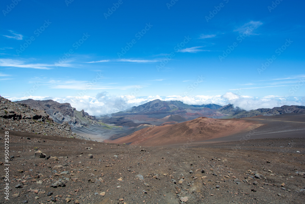 Haleakala volcano -moonlike landscape on the island of maui, hawaii Haleakala volcano -moonlike landscape on the island of maui, hawaii