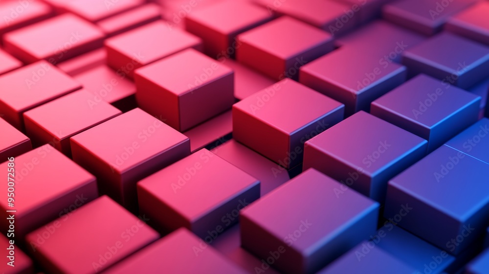 A close-up of red and blue 3D cubes arranged in a geometric abstract pattern, showcasing vibrant color contrasts. A close-up of red and blue 3D cubes arranged in a geometric abstract pattern, showcasing vibrant color contrasts.