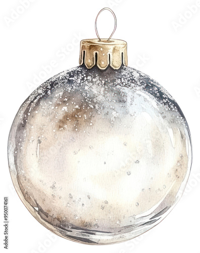 PNG Elegant watercolor Christmas ornament illustration photo