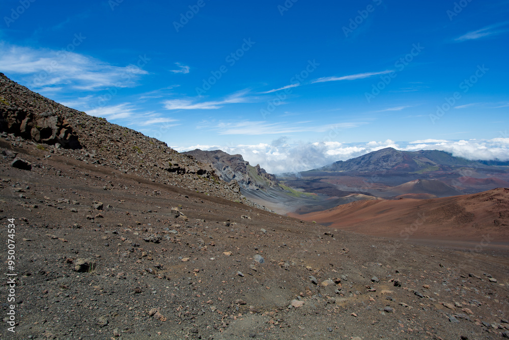 Haleakala volcano -moonlike landscape on the island of maui, hawaii Haleakala volcano -moonlike landscape on the island of maui, hawaii