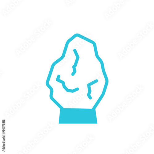 Calming Natural salt stone lamp icon. Isolated on white background. From blue icon set.