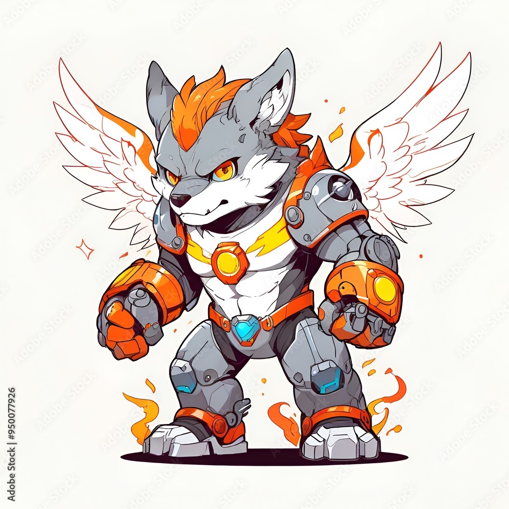 Cybernetic Wolf with Wings Cybernetic Wolf with Wings
