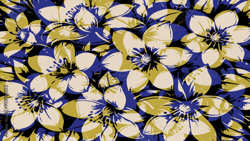 Botanical background. Abstract plant shapes. Minimalist illustration for printing on wall decorations.