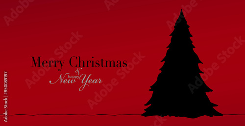 Roter Weihnachtshintergrund mit Weihnachtsgruß Merry Chrtistmas