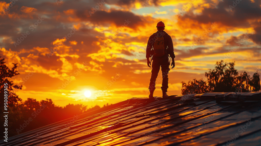 Fototapeta premium creative Roofer background wallpaper
