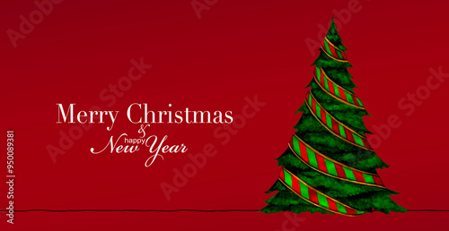 Roter Weihnachtshintergrund mit Weihnachtsgruß Merry Chrtistmas