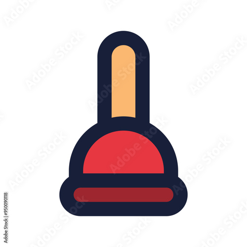 plunger flat line icon