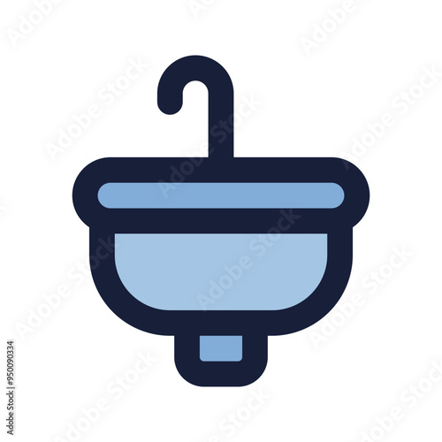 sink flat line icon