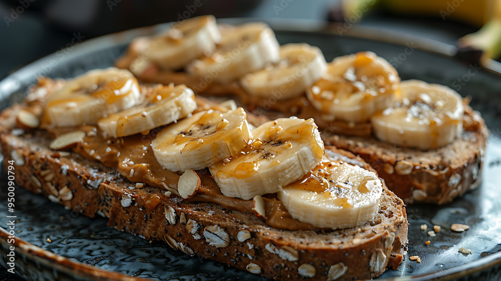 Almond butter spread on whole grain bread
Almond butter spread on whole grain bread