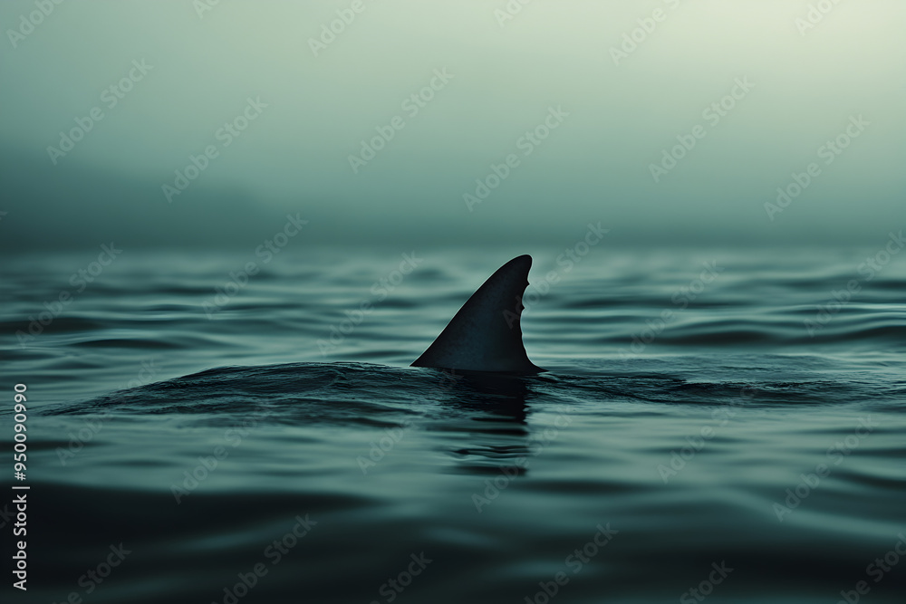 Naklejka premium A single fin of a fish just visible at the edge of the frame.