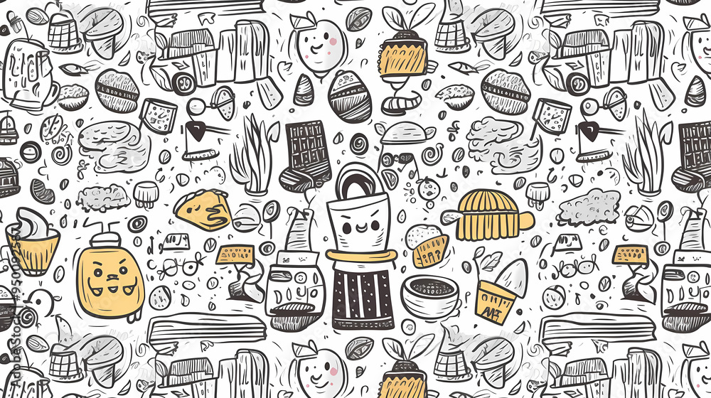 2d illustration An image of sweets and fruits as a background 2d illustration An image of sweets and fruits as a background
