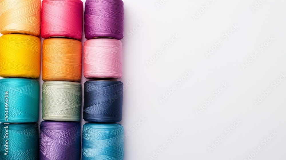 Vibrant Array of Textured Ribbons on White Background Vibrant Array of Textured Ribbons on White Background