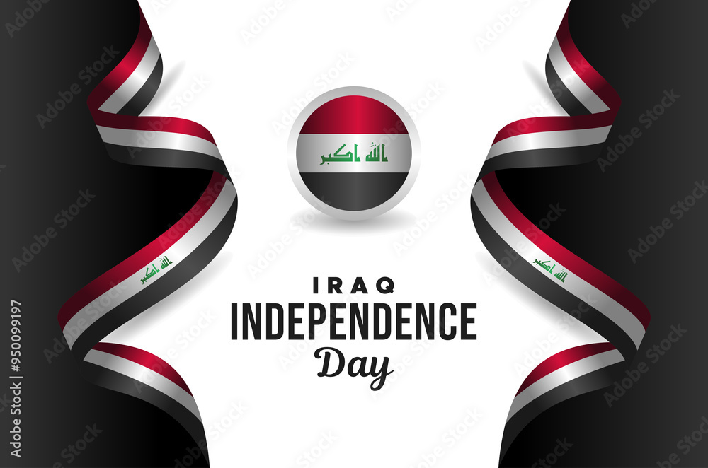 Obraz premium Iraq Independence Day Banner Design