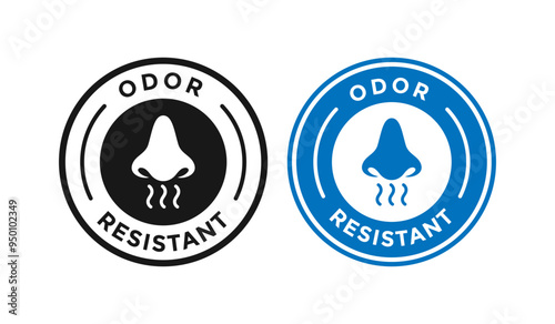 odor resistant logo badge template. Suitable for business, information and product label