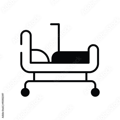 Hospital Bed vector icon